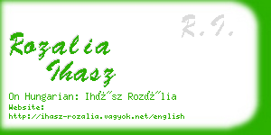 rozalia ihasz business card